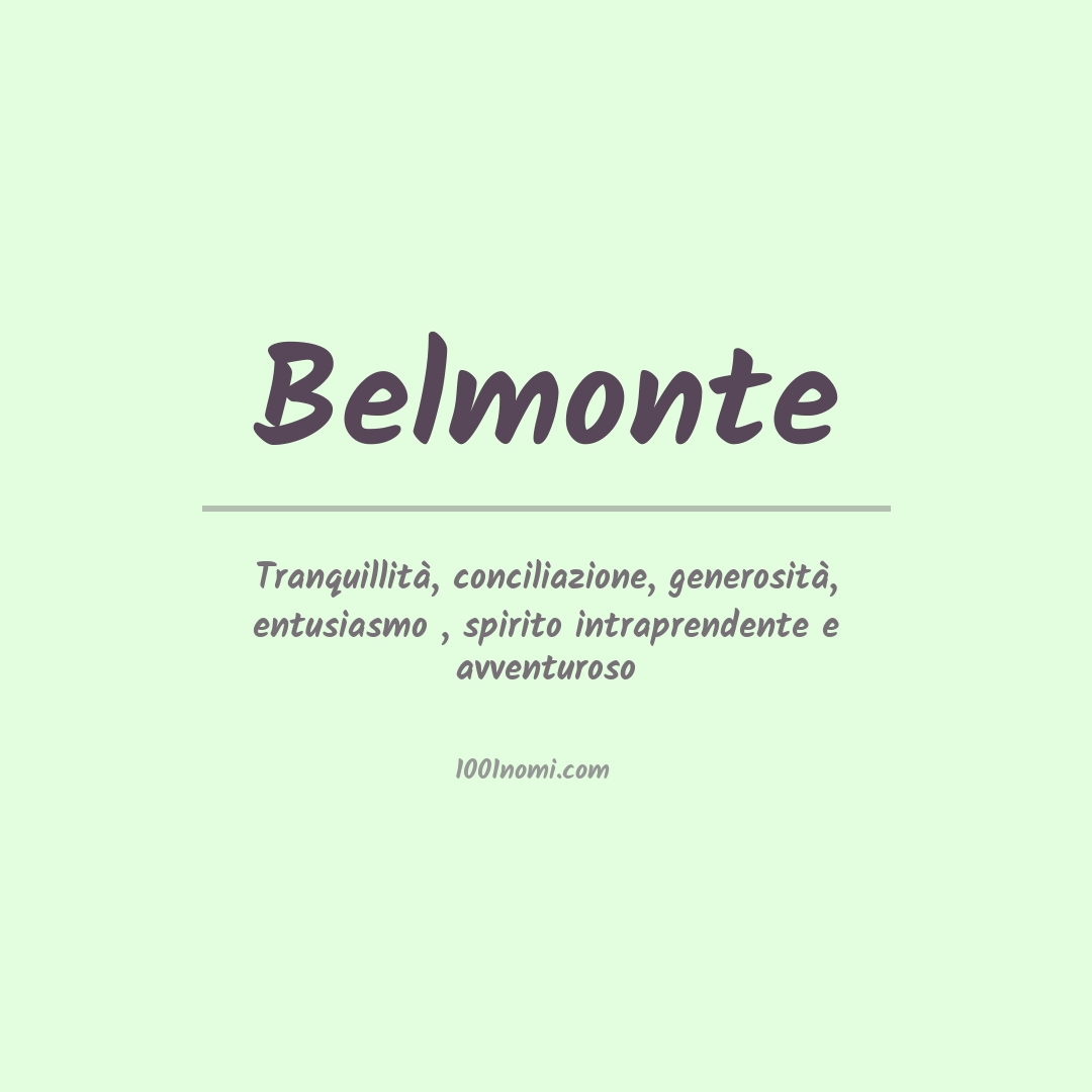 Significato del nome Belmonte