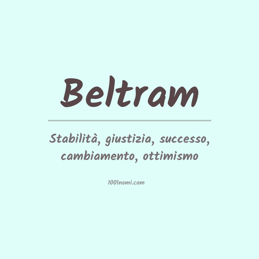 Significato del nome Beltram