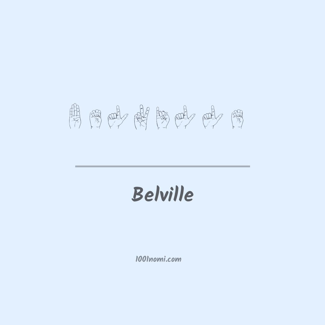 Belville nella lingua dei segni Belville nella lingua dei segni