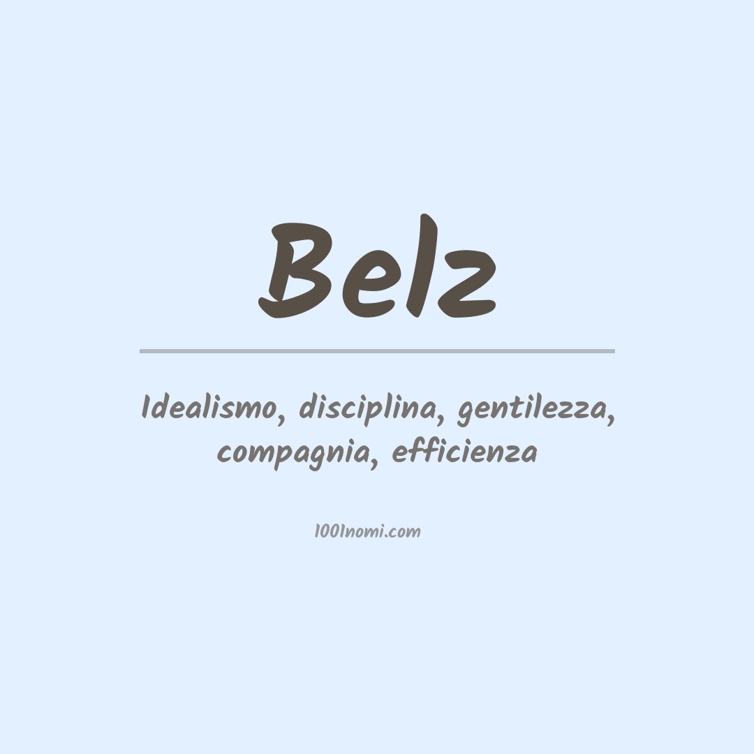 Significato del nome Belz