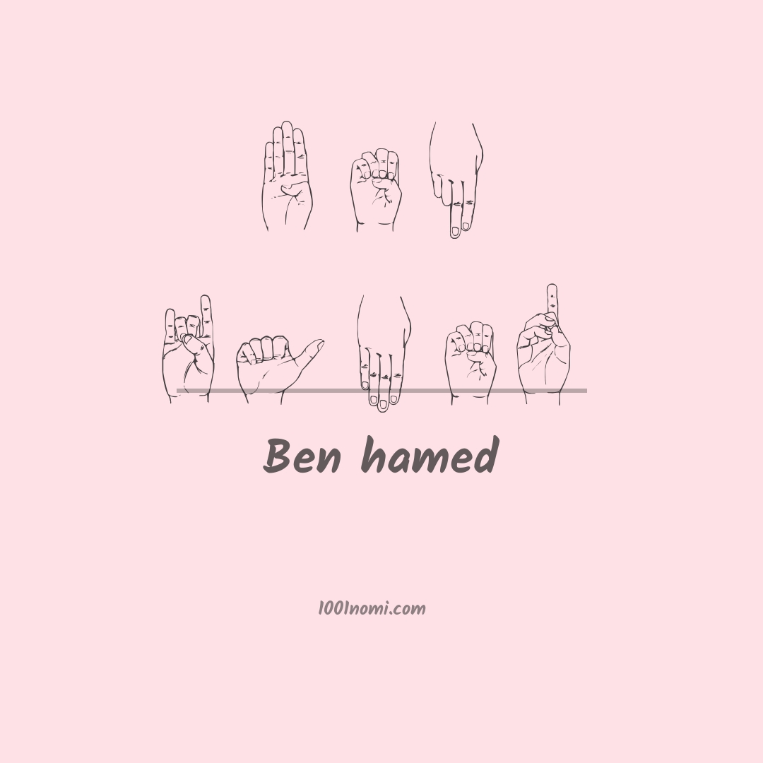 Ben hamed nella lingua dei segni