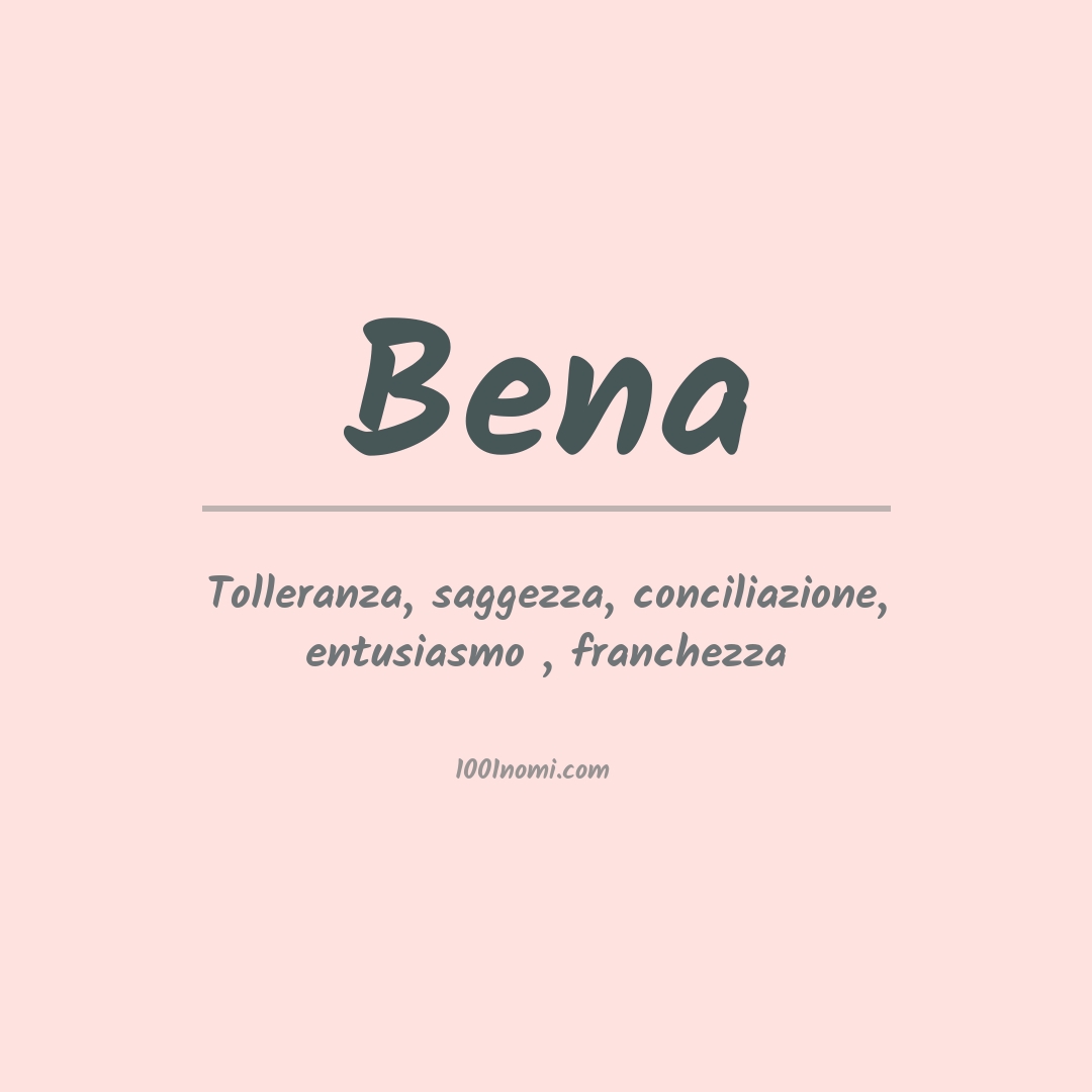 Significato del nome Bena