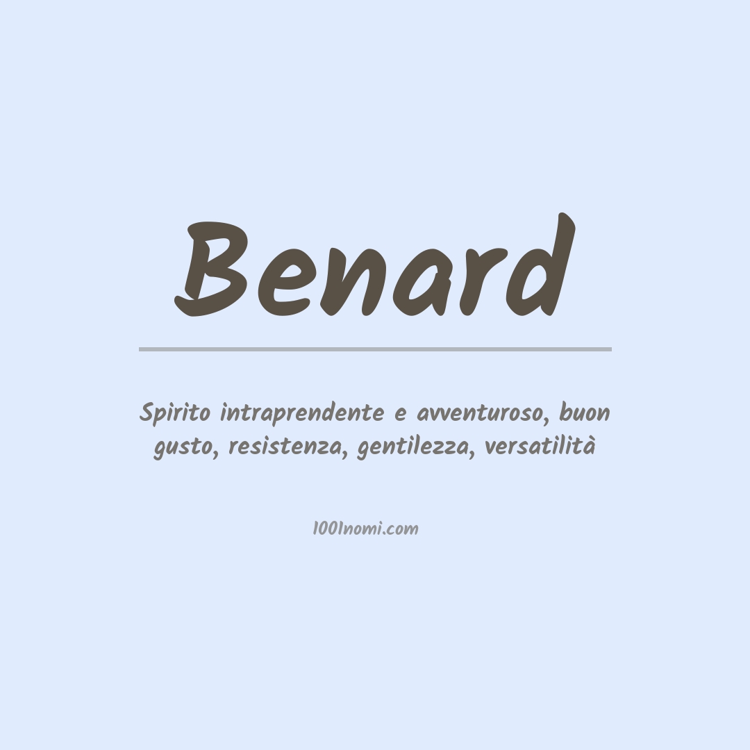 Significato del nome Benard