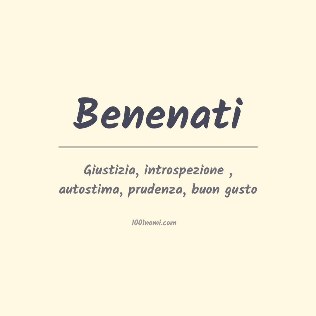 Significato del nome Benenati