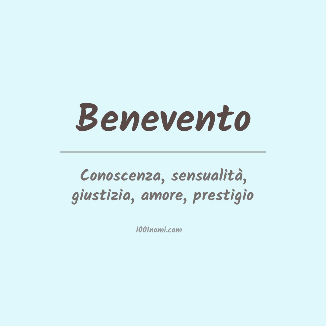 Significato del nome Benevento