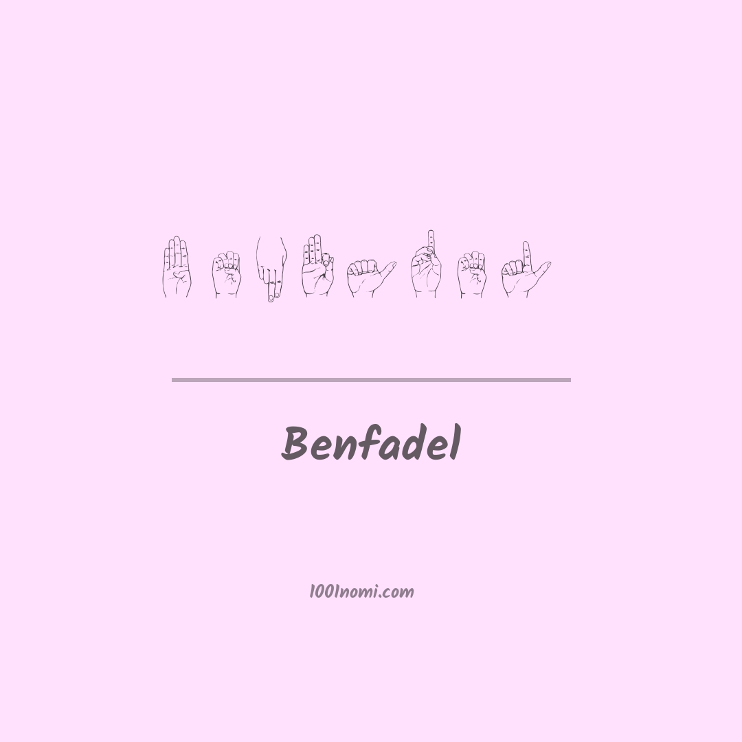 Benfadel nella lingua dei segni
