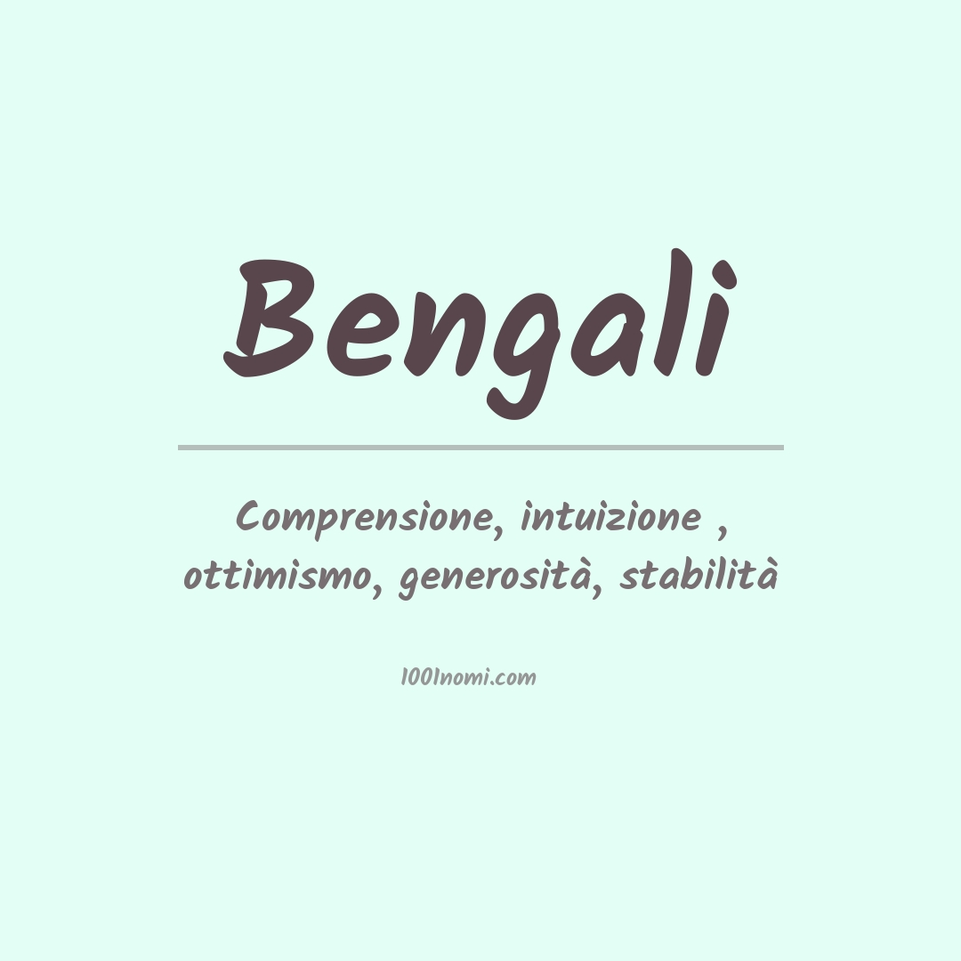 Significato del nome Bengali Significato del nome Bengali