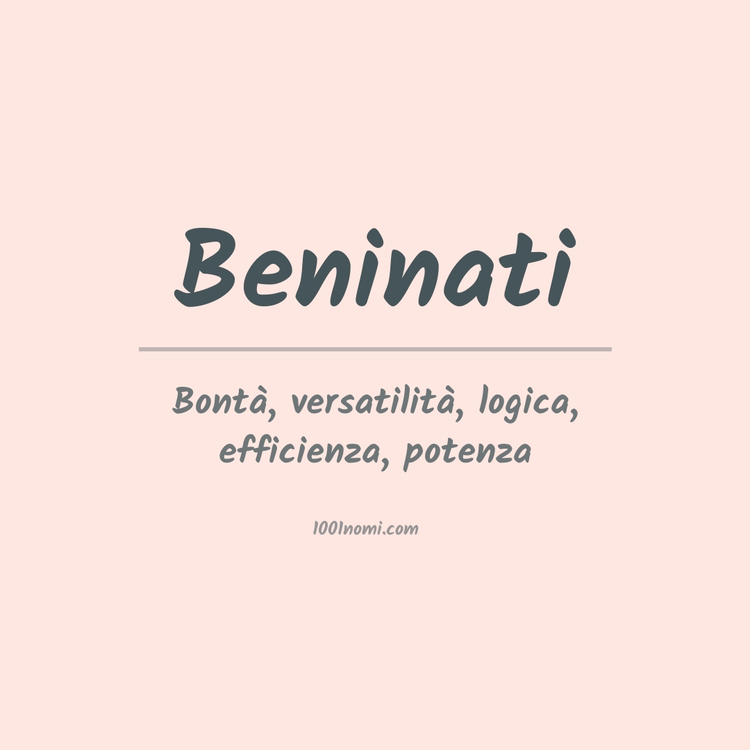 Significato del nome Beninati