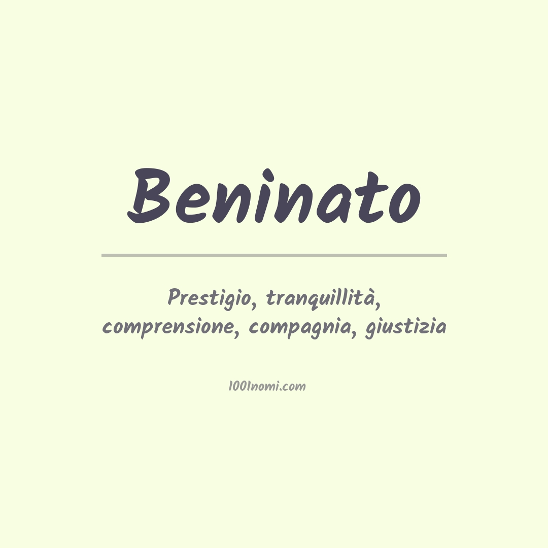 Significato del nome Beninato