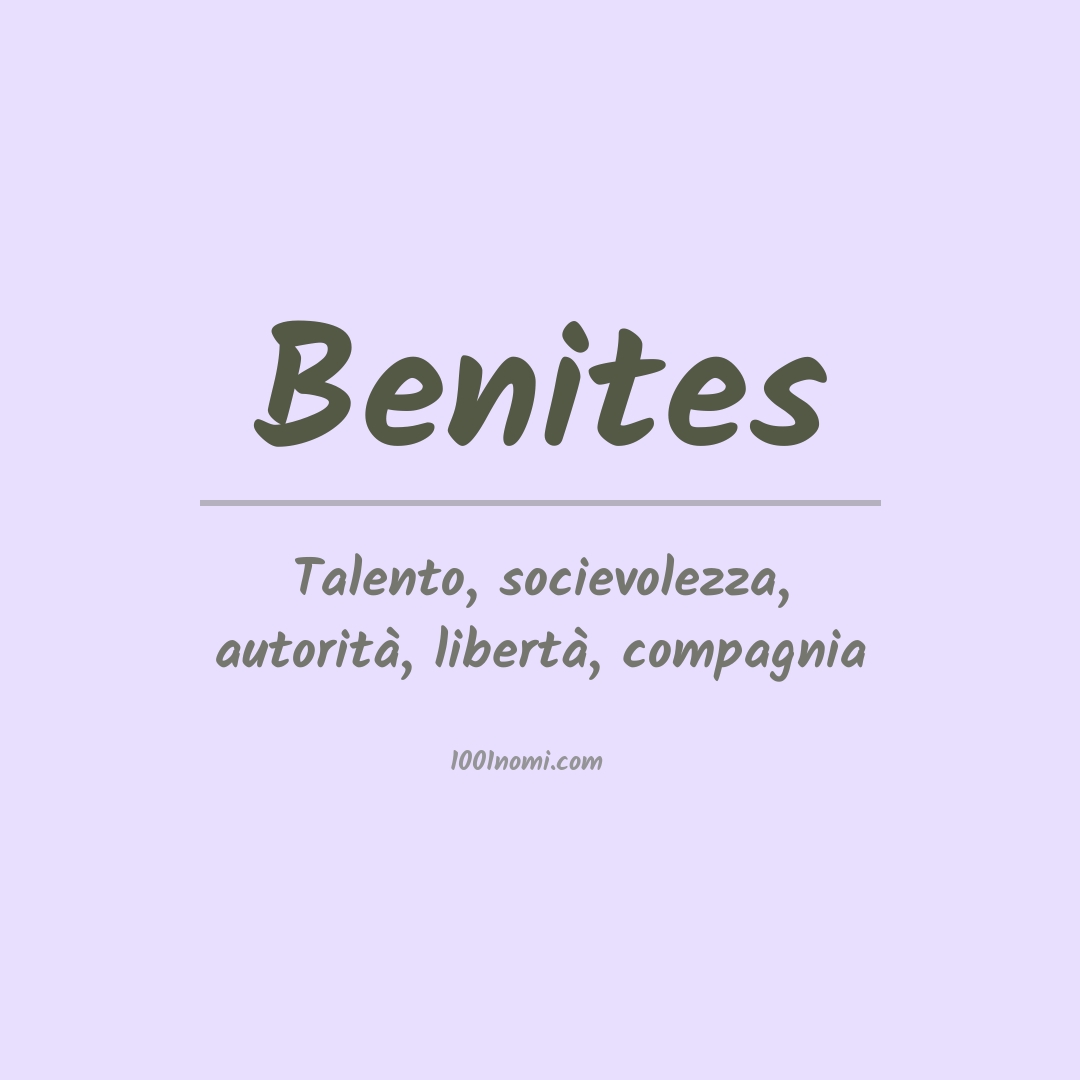 Significato del nome Benites