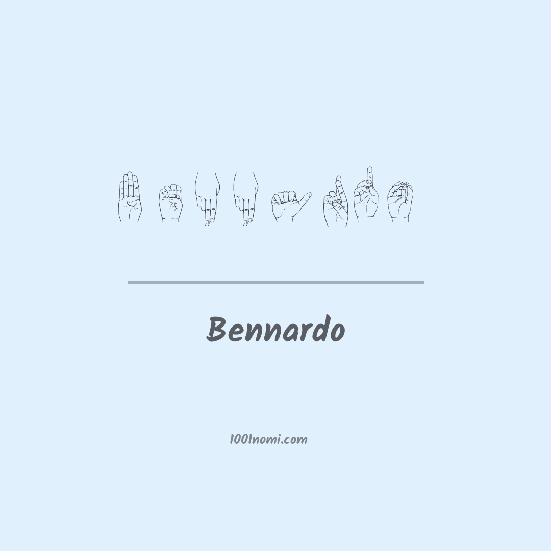 Bennardo nella lingua dei segni Bennardo nella lingua dei segni