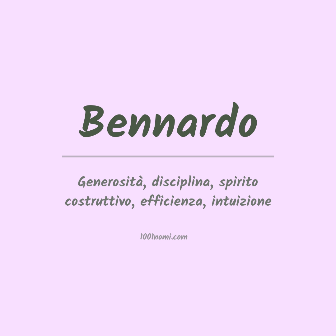 Significato del nome Bennardo Significato del nome Bennardo