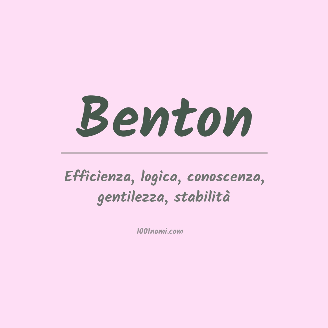 Significato del nome Benton