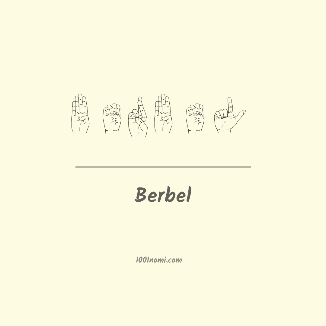 Berbel nella lingua dei segni Berbel nella lingua dei segni