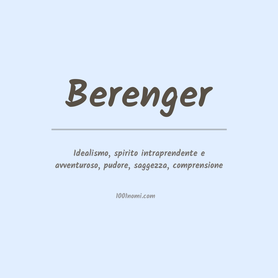 Significato del nome Berenger Significato del nome Berenger