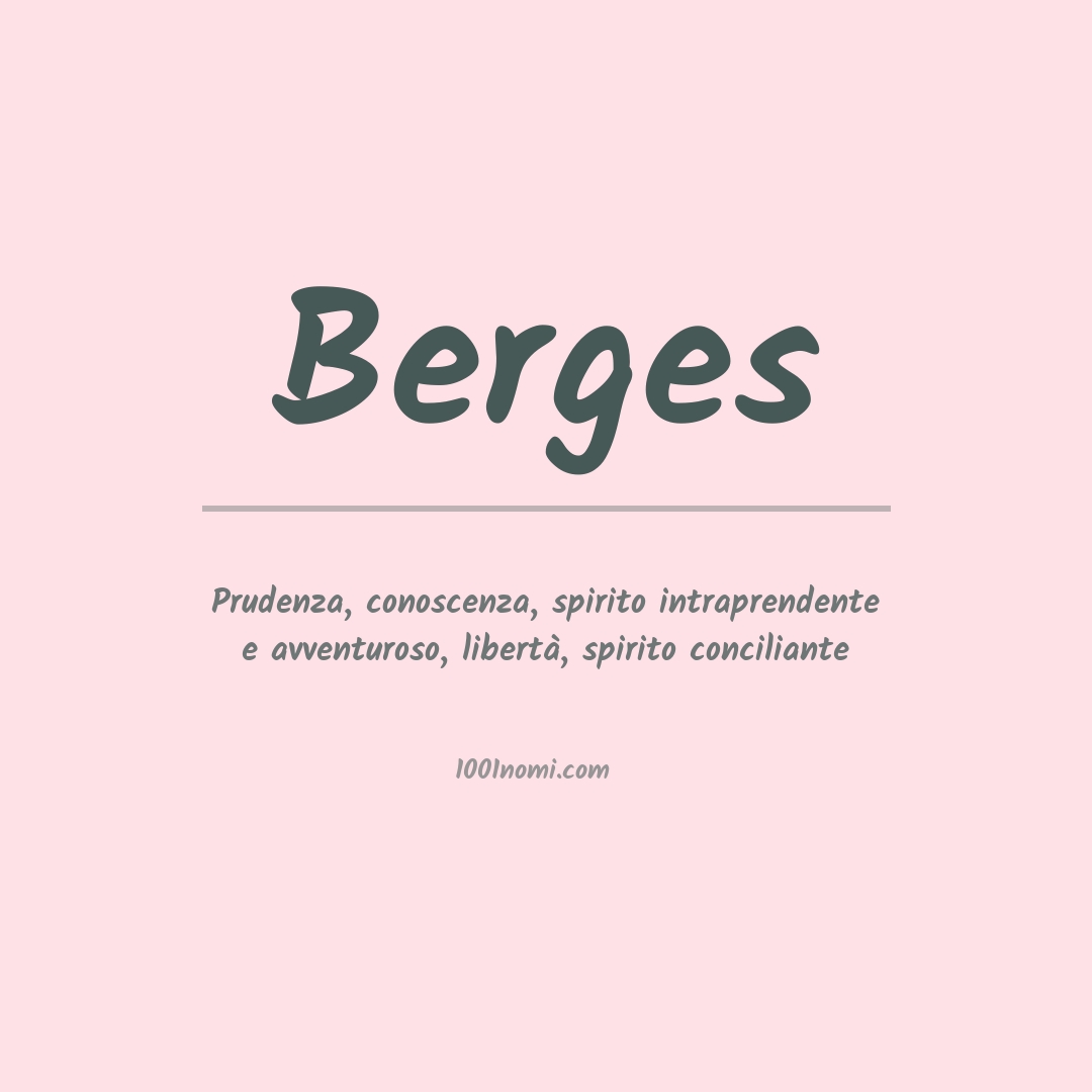 Significato del nome Berges