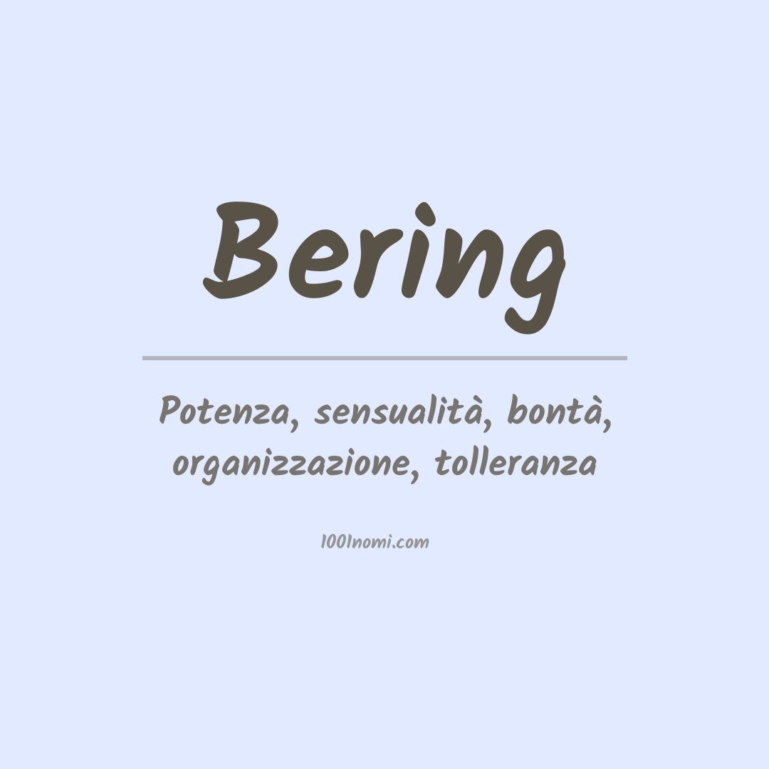 Significato del nome Bering