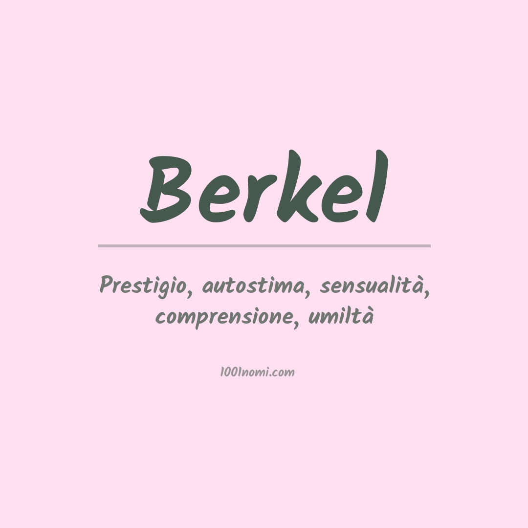 Significato del nome Berkel
