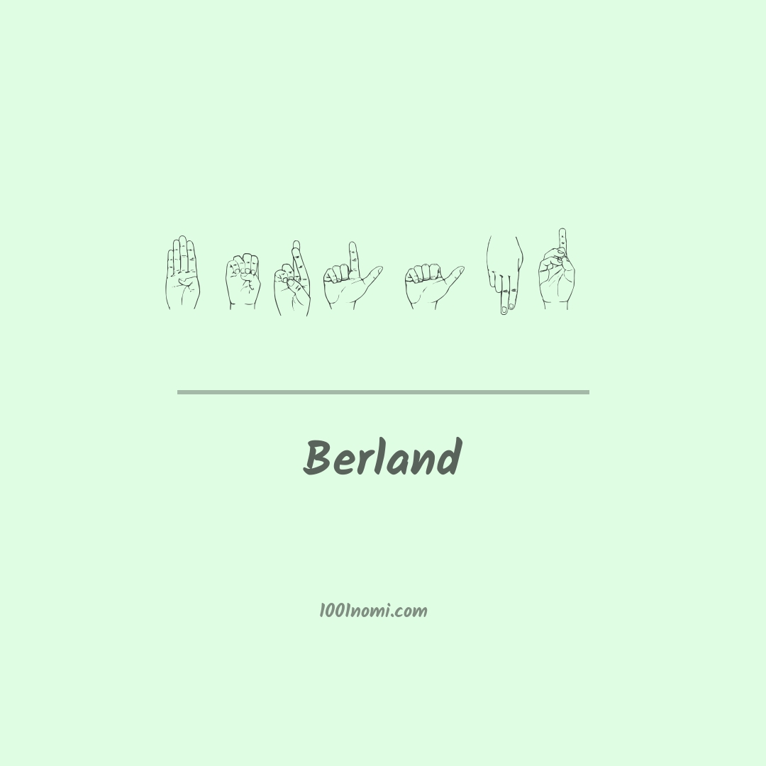 Berland nella lingua dei segni