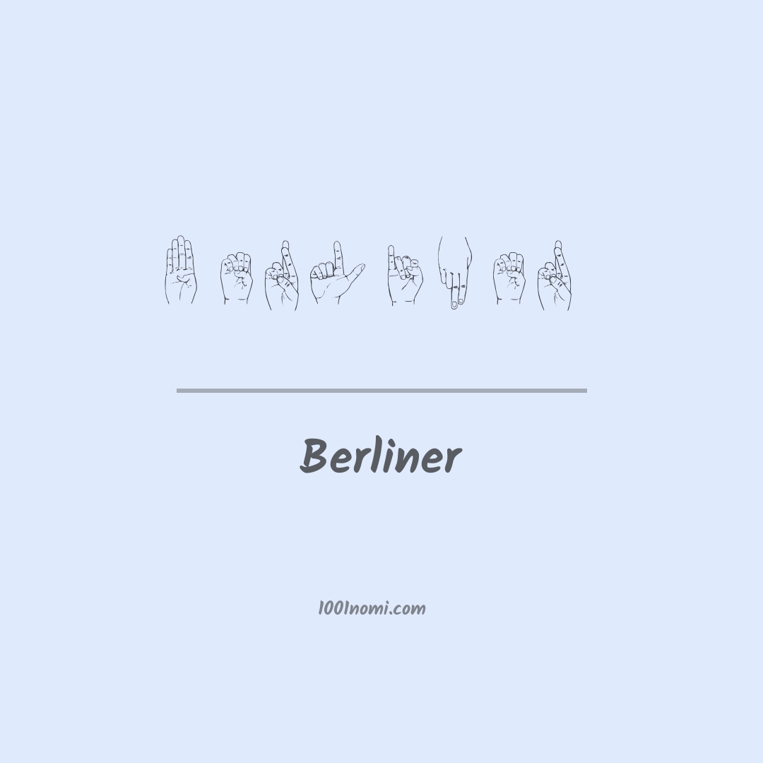 Berliner nella lingua dei segni