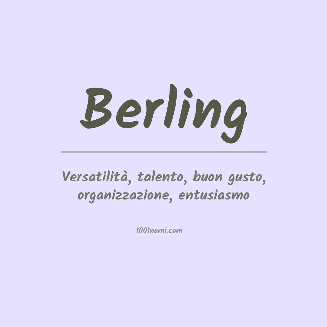 Significato del nome Berling