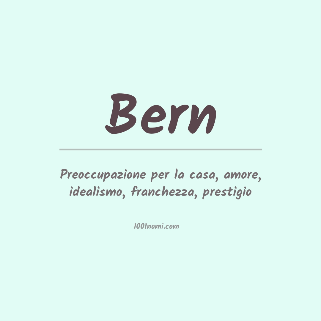 Significato del nome Bern