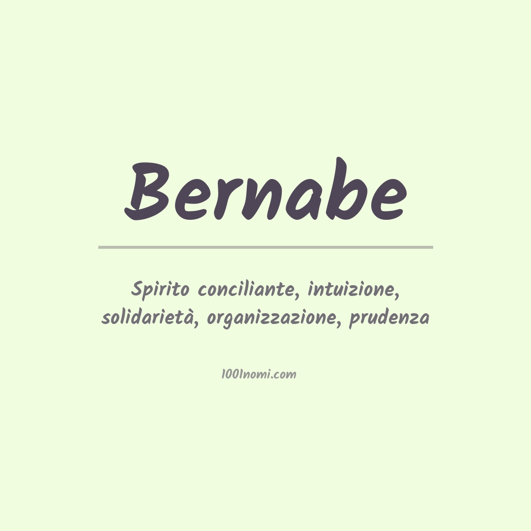 Significato del nome Bernabe