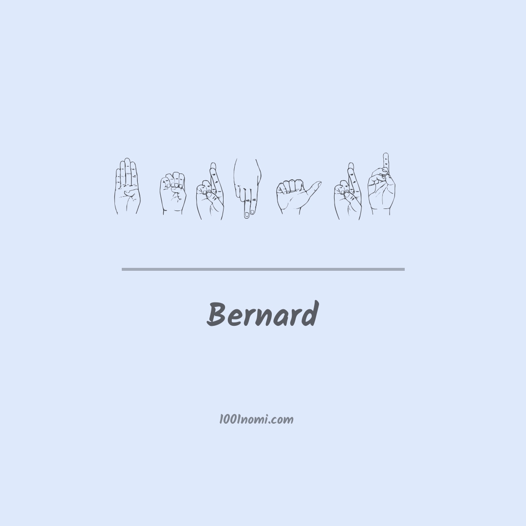 Bernard nella lingua dei segni
