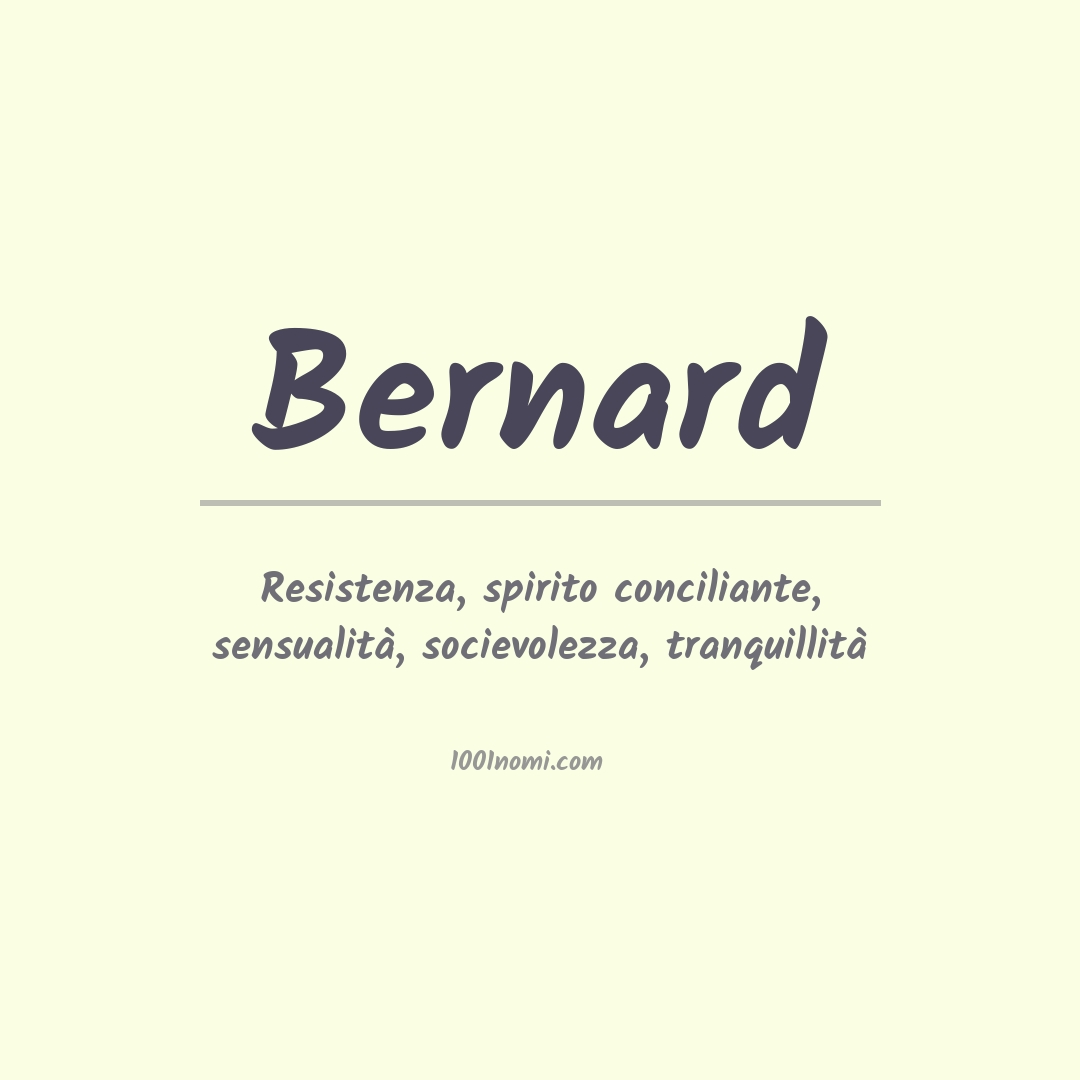 Significato del nome Bernard