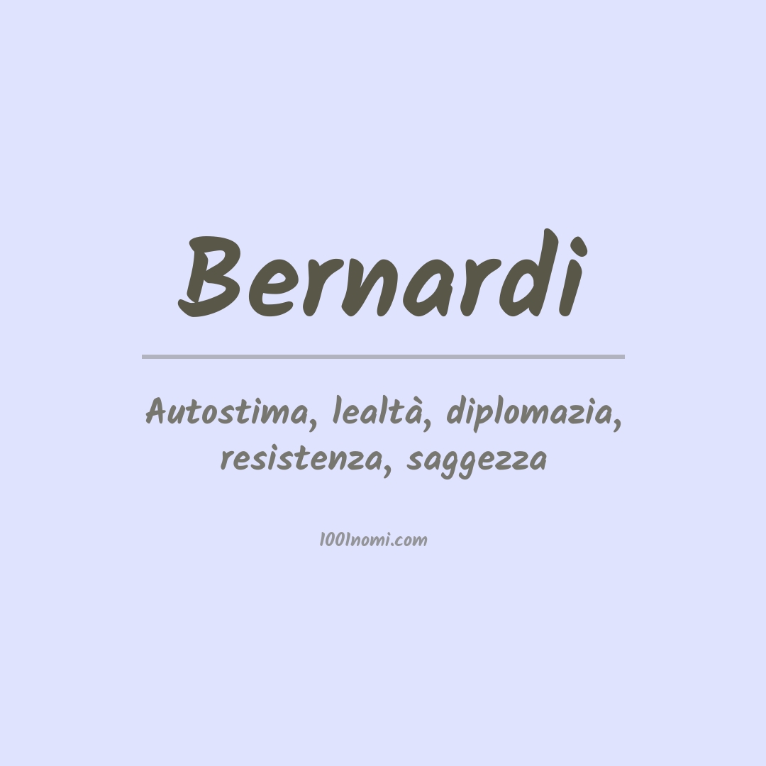 Significato del nome Bernardi