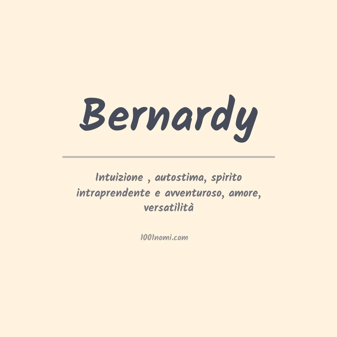 Significato del nome Bernardy