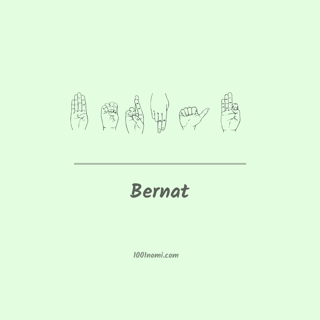 Bernat nella lingua dei segni