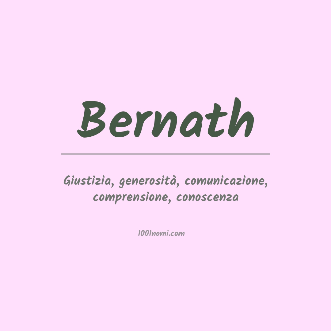 Significato del nome Bernath