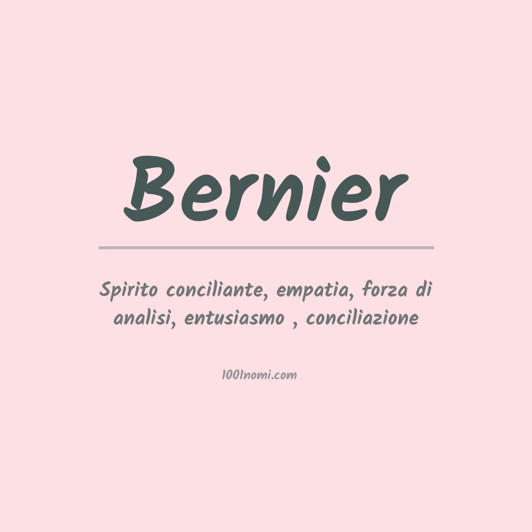 Significato del nome Bernier