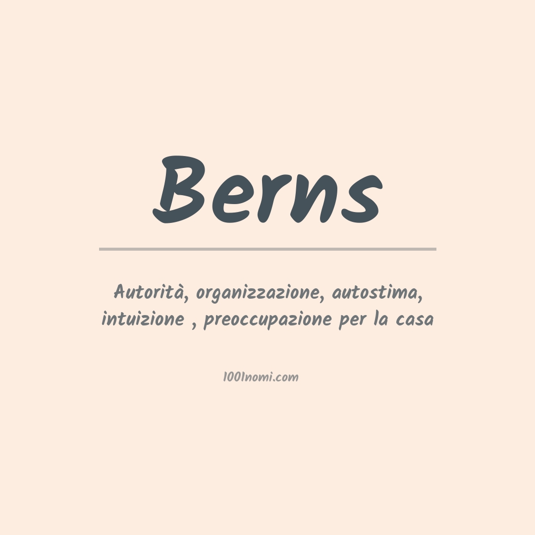 Significato del nome Berns