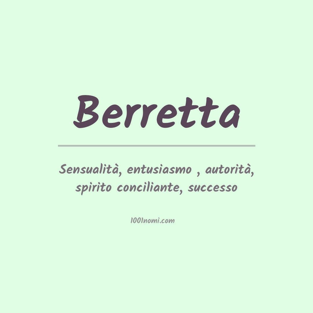 Significato del nome Berretta