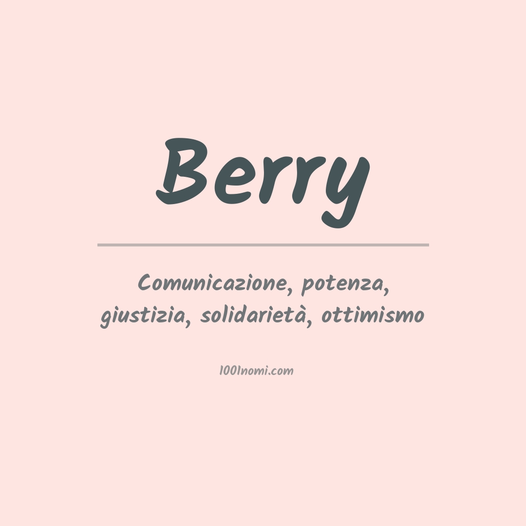 Significato del nome Berry