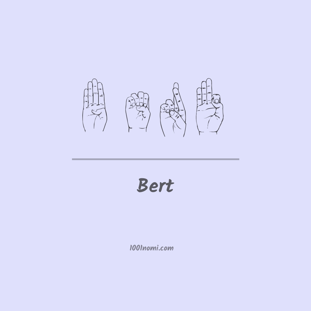 Bert nella lingua dei segni