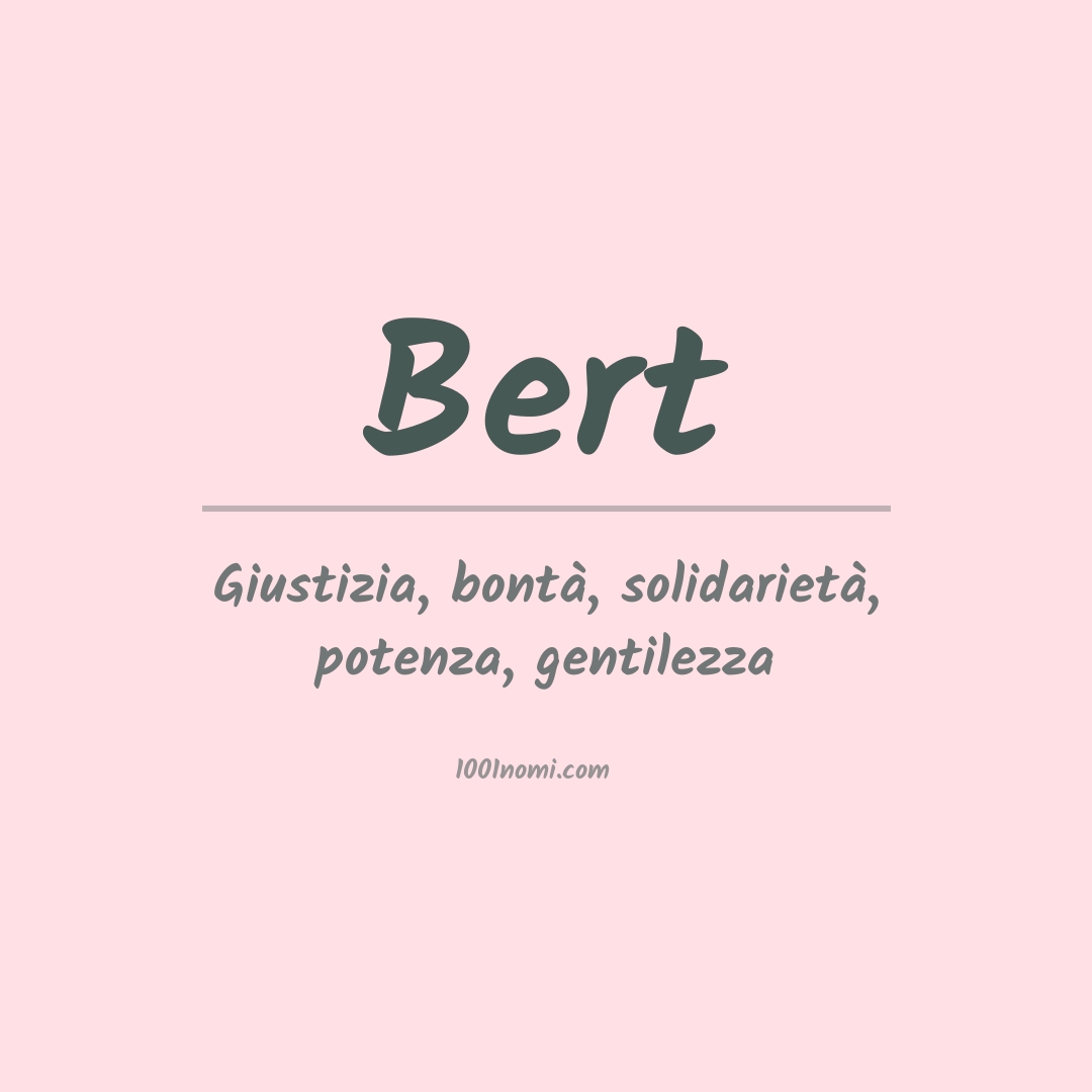Significato del nome Bert