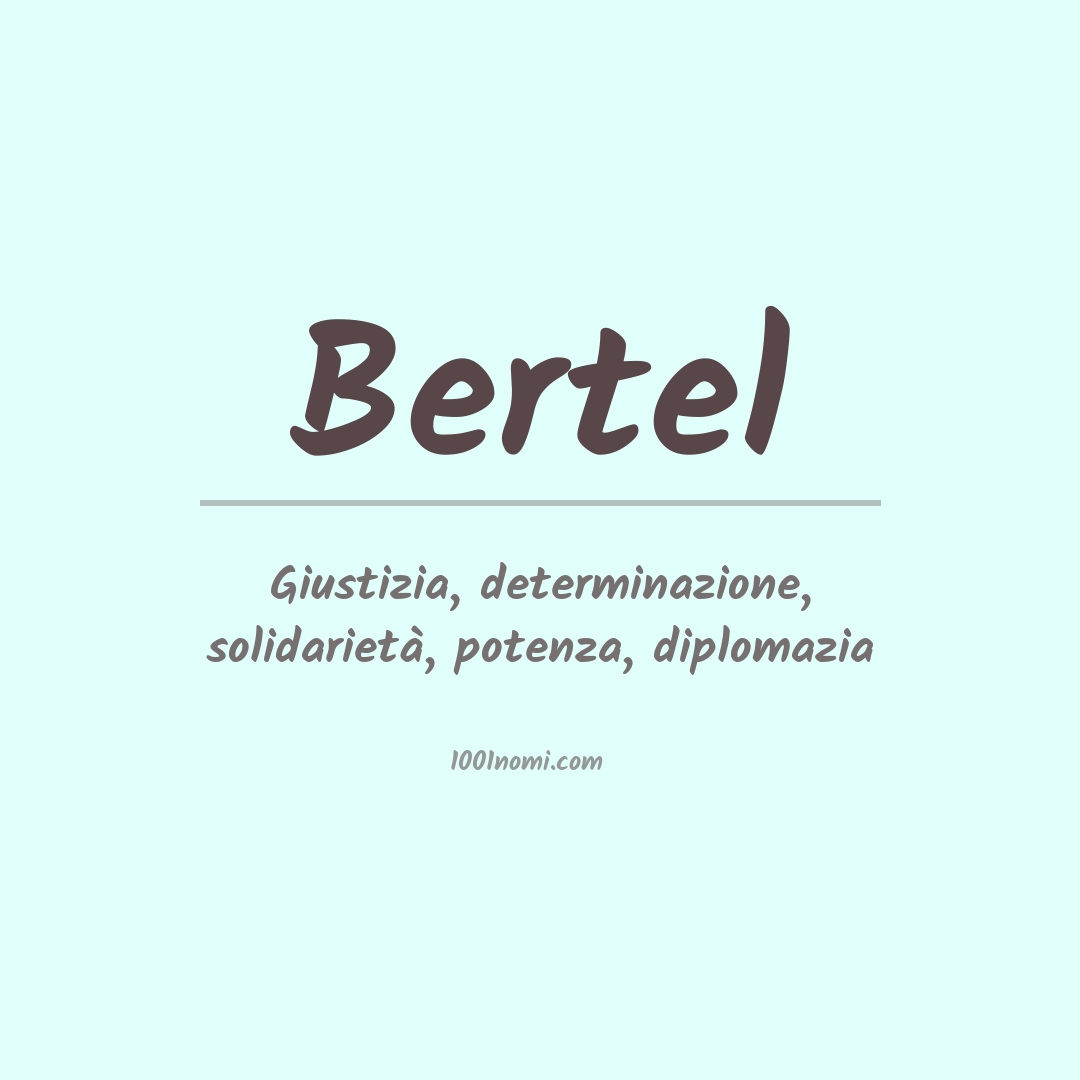 Significato del nome Bertel