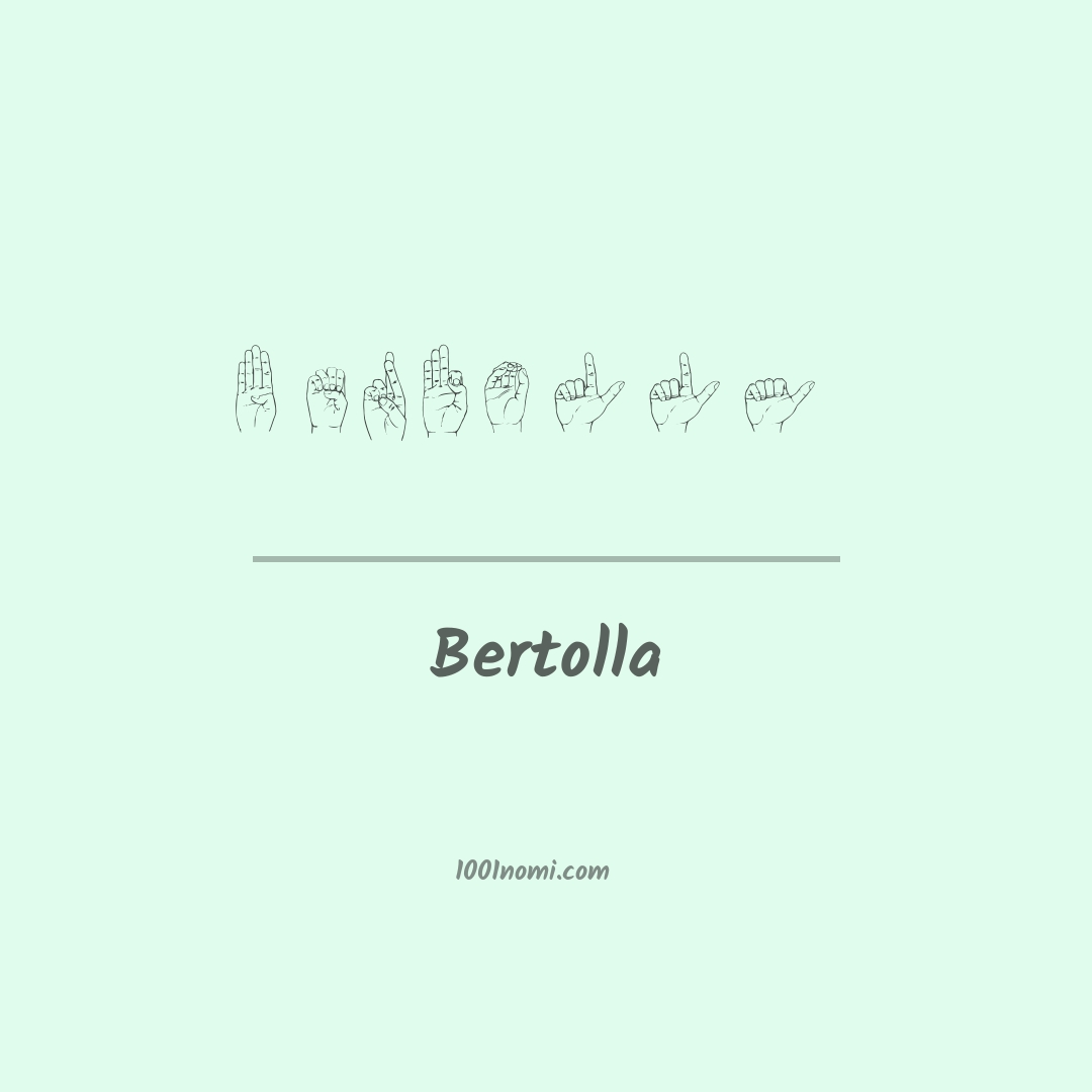 Bertolla nella lingua dei segni