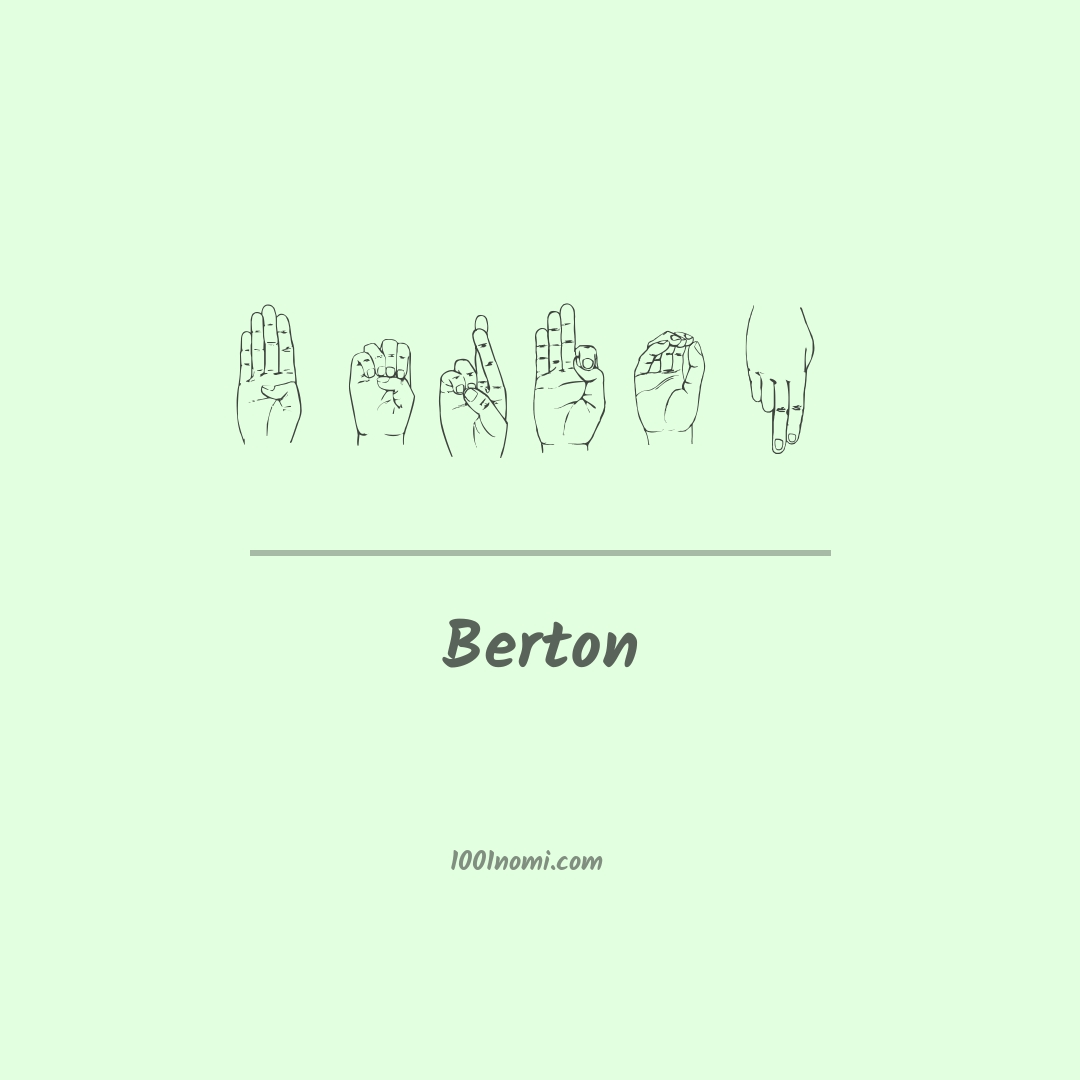 Berton nella lingua dei segni