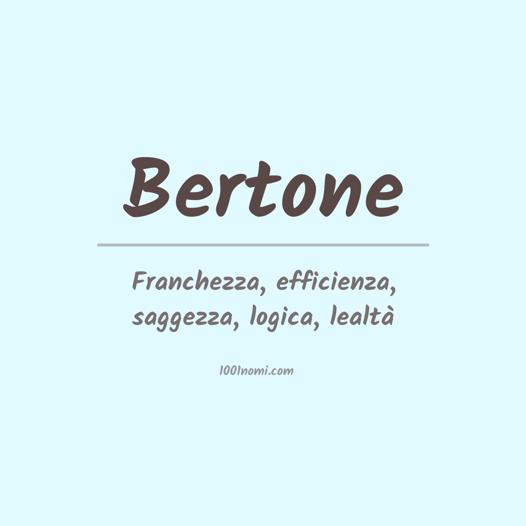 Significato del nome Bertone