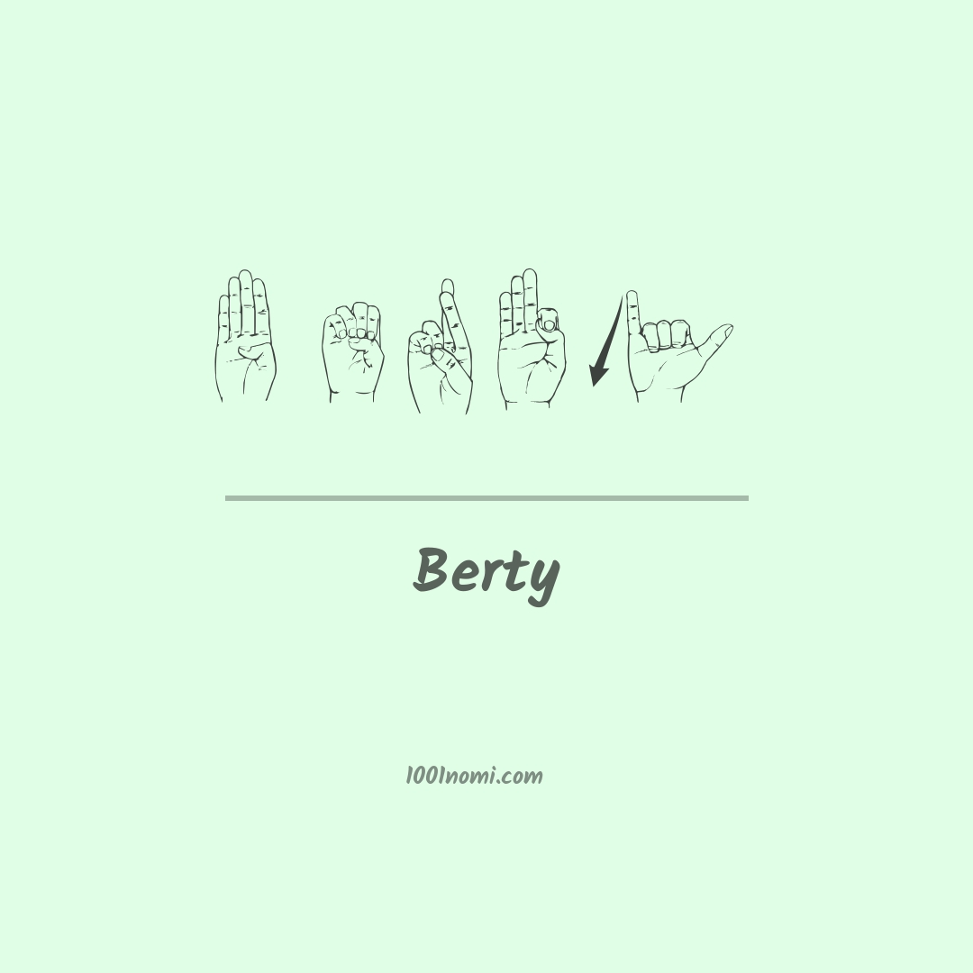 Berty nella lingua dei segni Berty nella lingua dei segni