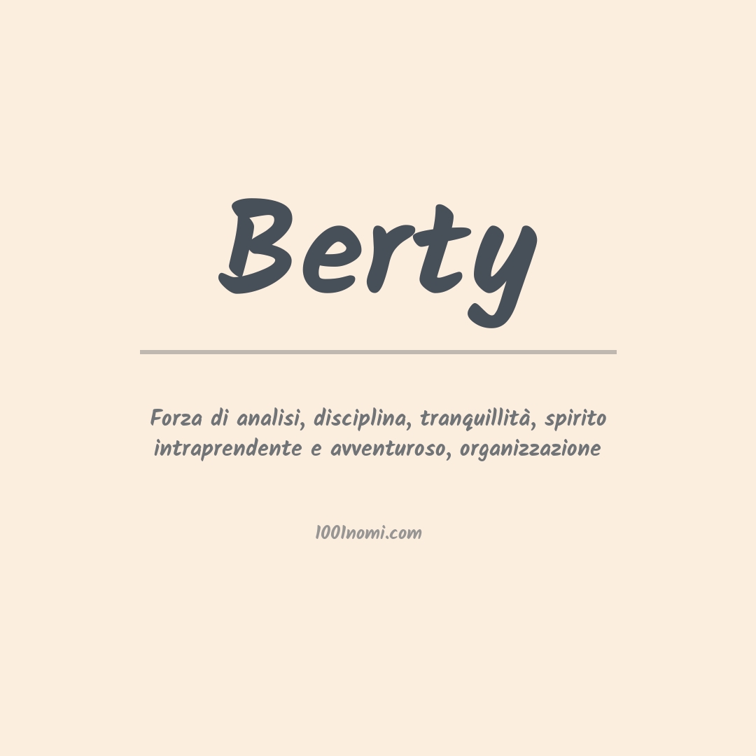 Significato del nome Berty Significato del nome Berty