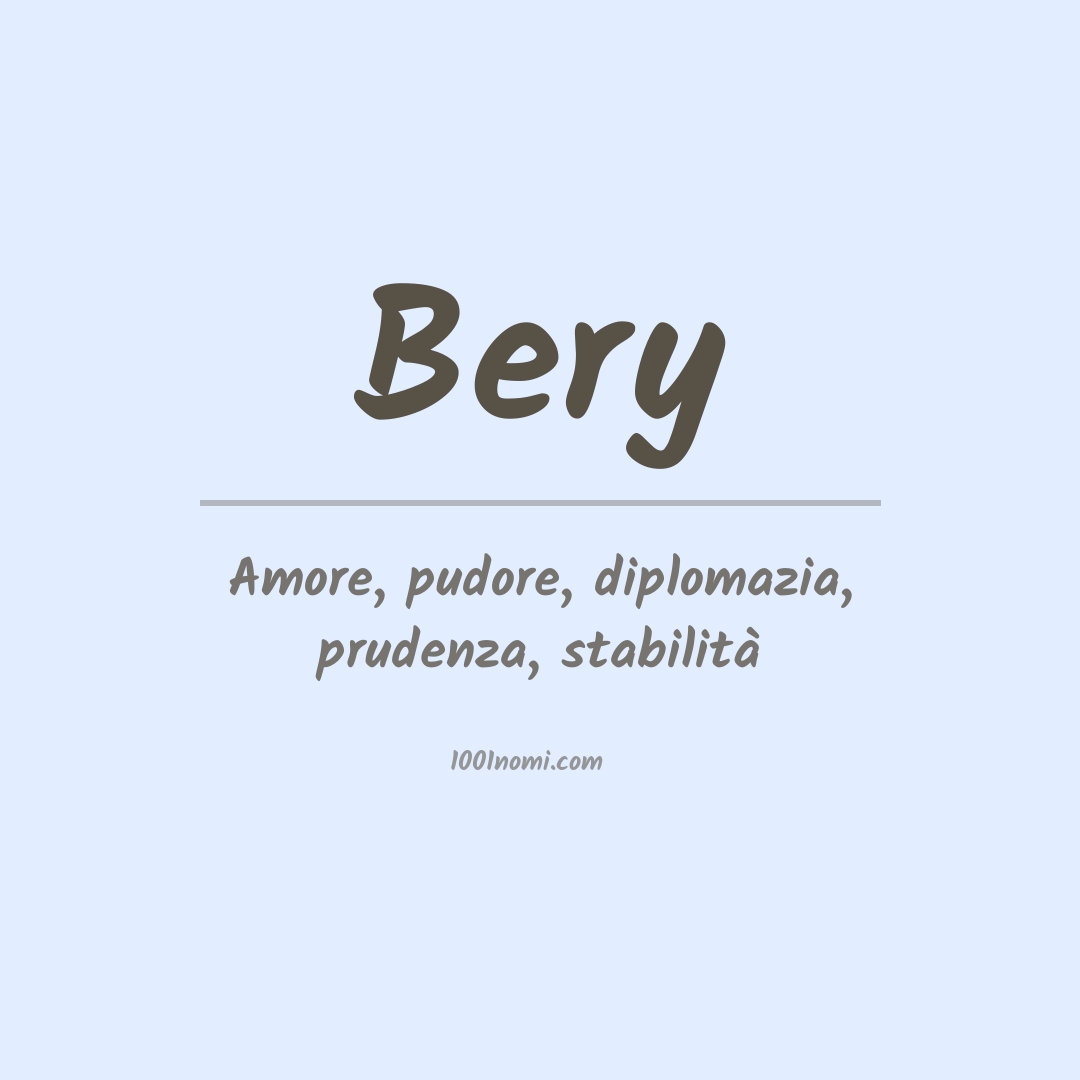Significato del nome Bery Significato del nome Bery