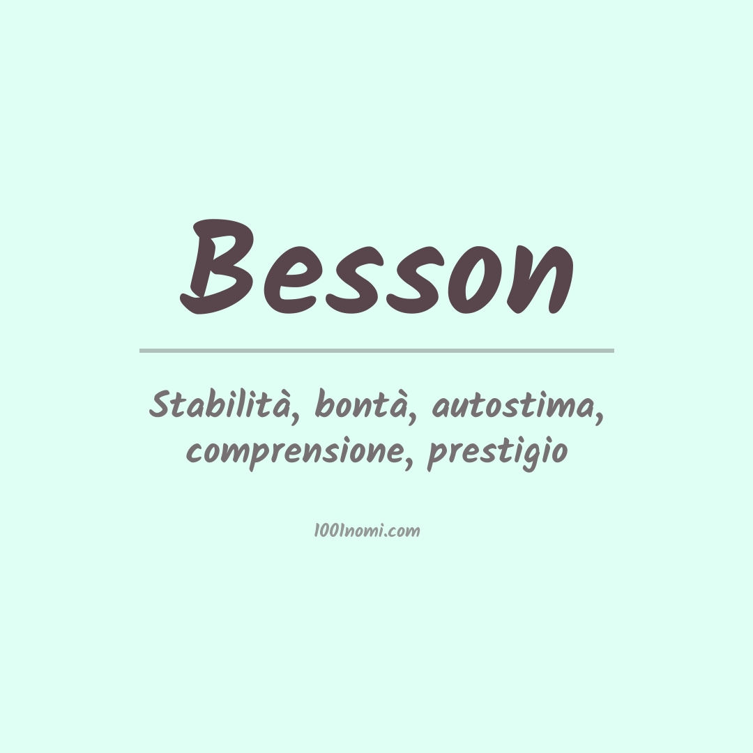 Significato del nome Besson