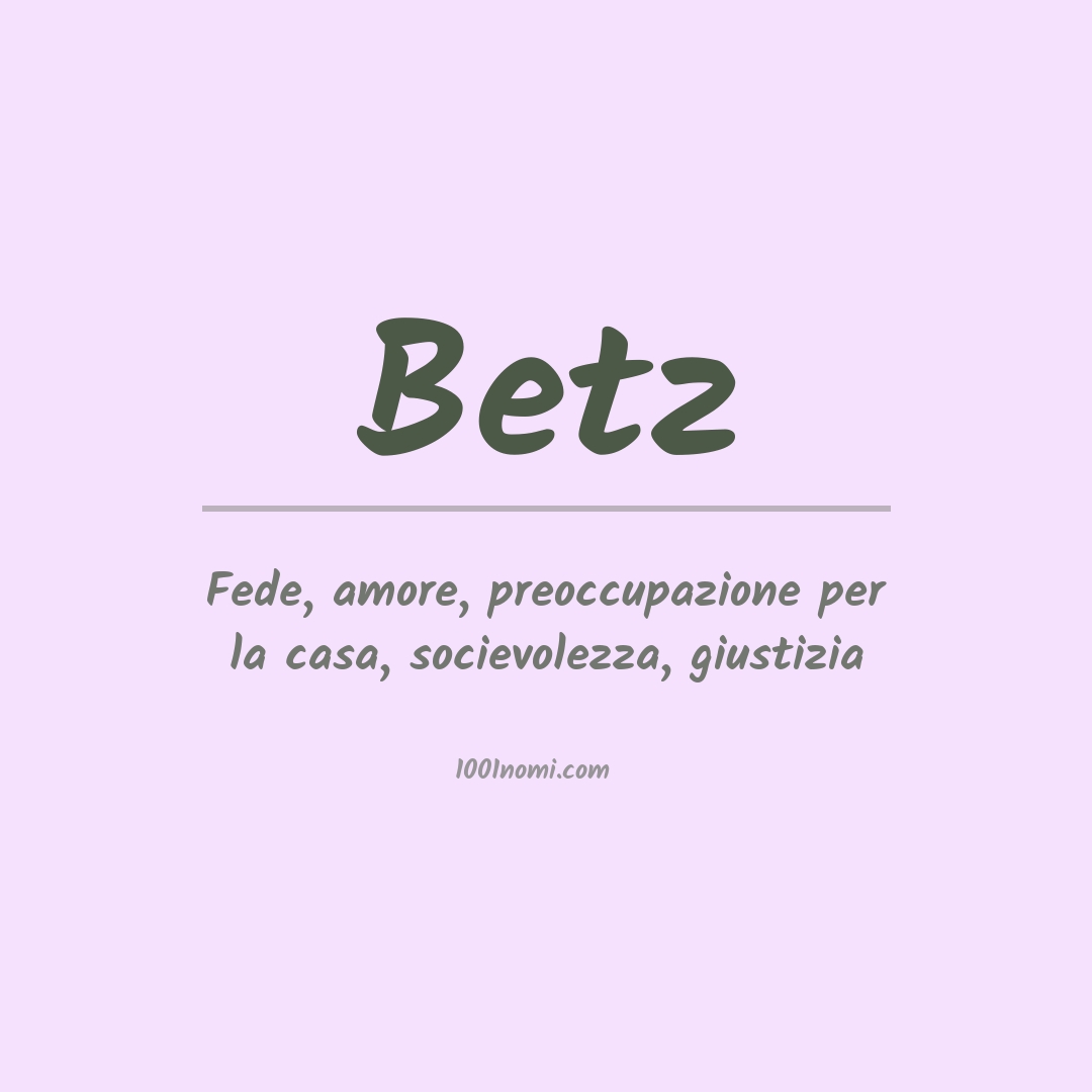 Significato del nome Betz