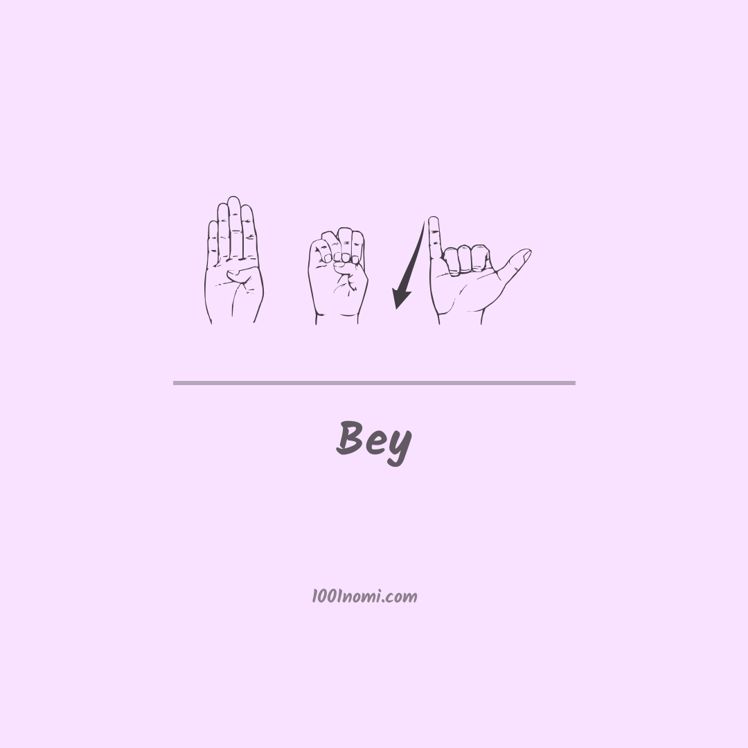 Bey nella lingua dei segni