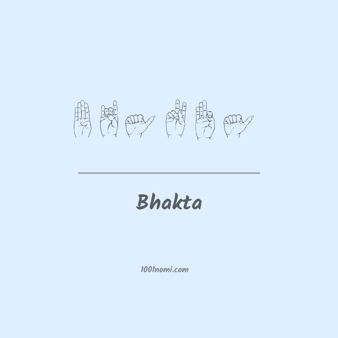 Bhakta nella lingua dei segni